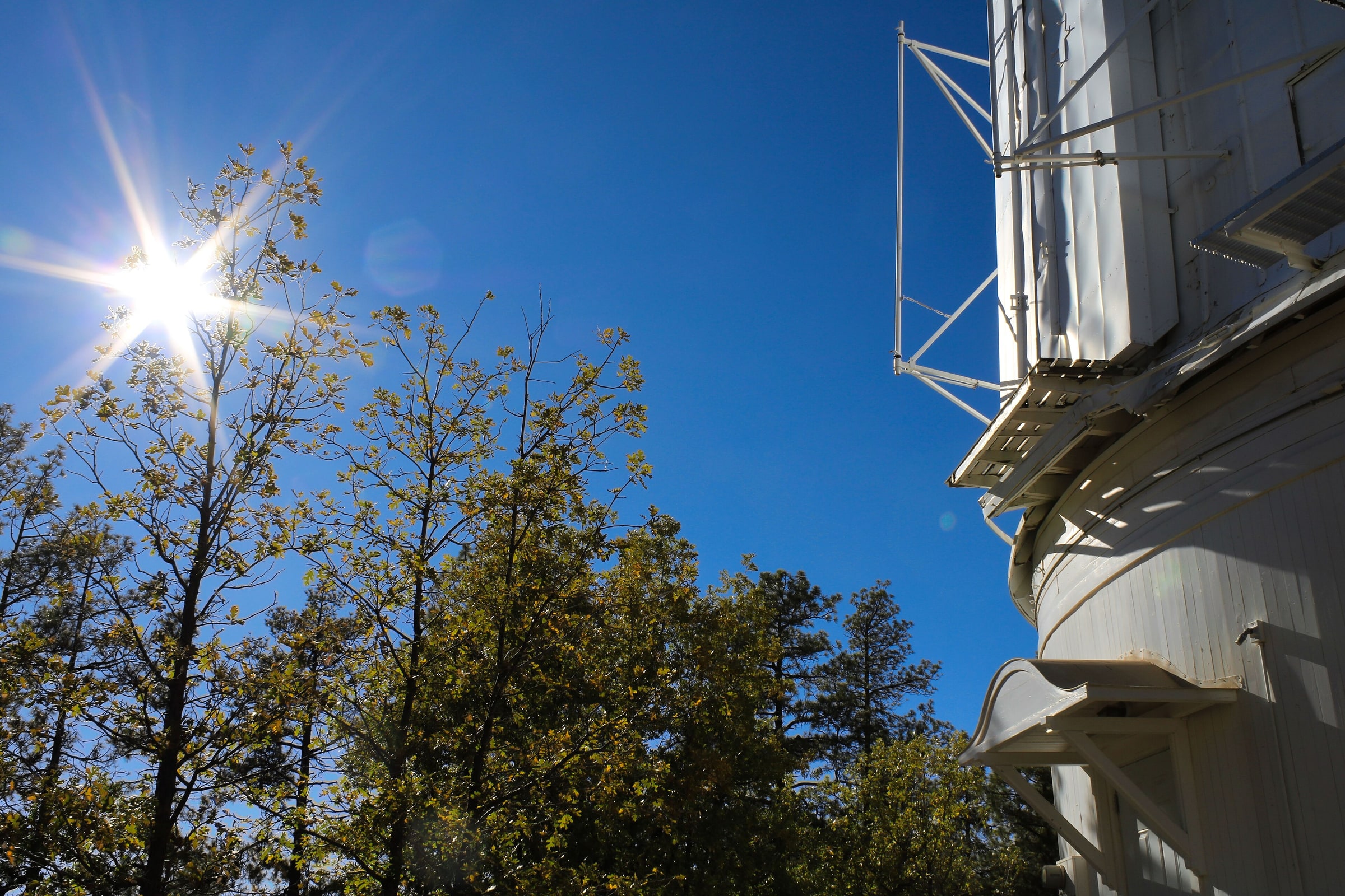 The historic Clark Telescope dome at Lowell Observatory in Flagstaff, Arizona
