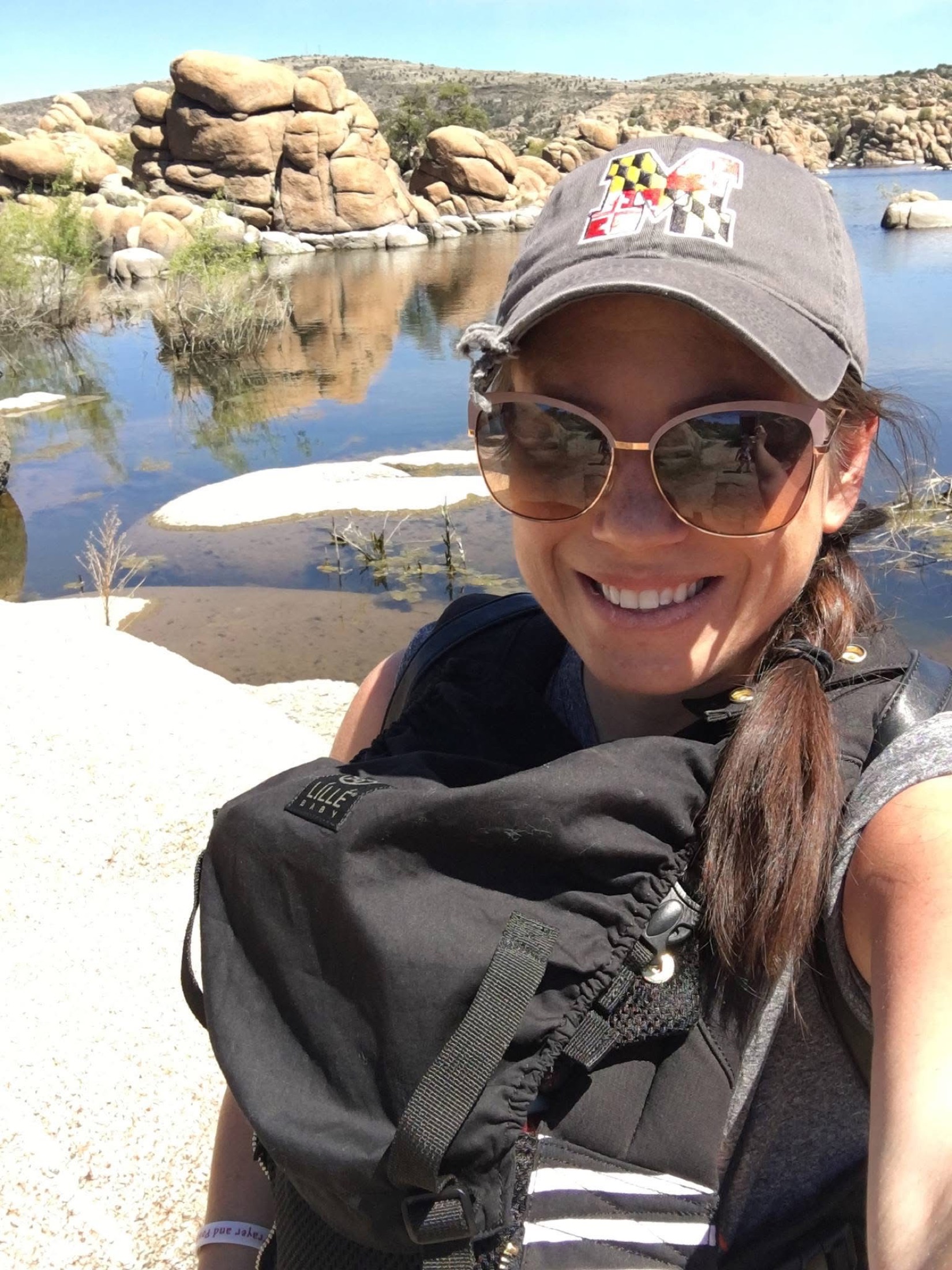 Granite boulders and water on a family outing in the Prescott area