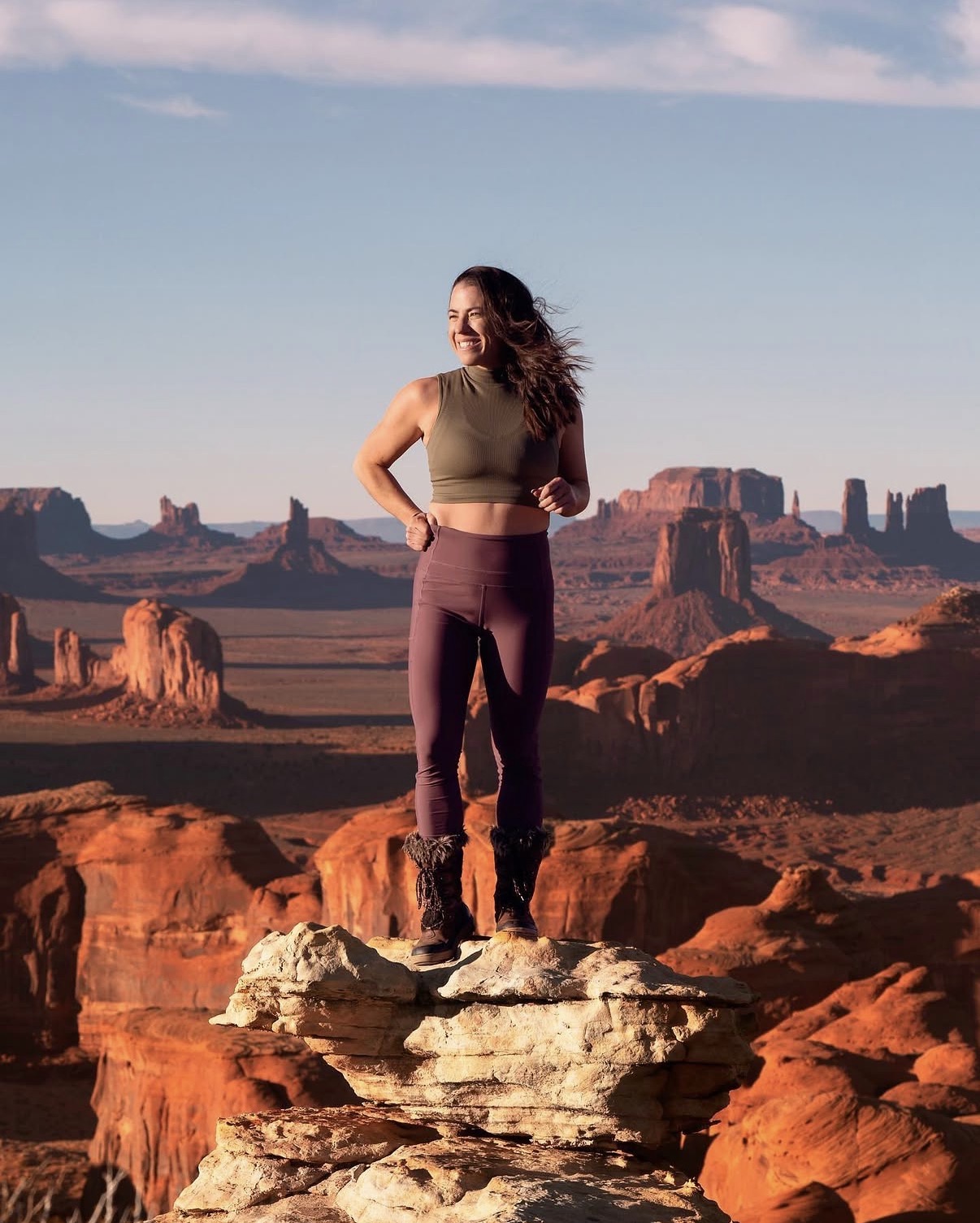 Shannon overlooking the buttes of Monument Valley on the Navajo Nation